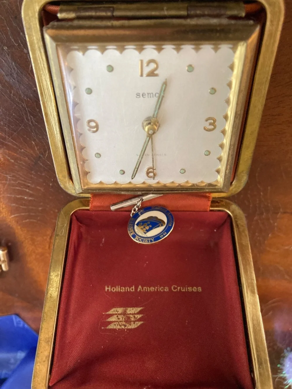 Vintage Semca 7 Jewel Travel Alarm made for sale  Holland America Cruise